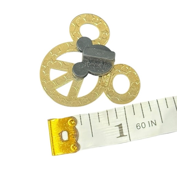 Disney Neon Green Peace Sign Mickey Mouse Head Pin - Picture 3 of 3